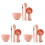 3Sets Pink Beauty Salon Mask Bowls DIY Tool for Making 3