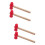 4Pcs Plaything Hammer Toys Solid Wood Handle Fun Toy 10