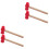 4Pcs Plaything Hammer Toys Solid Wood Handle Fun Toy 6