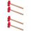 4Pcs Plaything Hammer Toys Solid Wood Handle Fun Toy 8