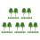 100 Pcs  1:150 Model Trees Train Scenery Landscape N Scale (Green) 7