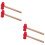 4Pcs Plaything Hammer Toys Solid Wood Handle Fun Toy 9