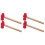4Pcs Plaything Hammer Toys Solid Wood Handle Fun Toy 5
