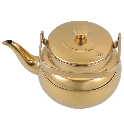 2Pcs Stainless Steel Tea Pot with Comfortable Handle for Kitchen