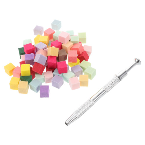 2Sets Metal Grabber Nail Art Kit with Replaceable Sponges Multi Color 1