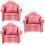 3 Sets Chinchilla Toy Miniature Sofa Compact Hamster Accessory 7