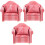 3 Sets Chinchilla Toy Miniature Sofa Compact Hamster Accessory 3