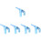 5Pcs Handheld Bead Suction Cleaner Sky-Blue ABS Vacuum Tool 7