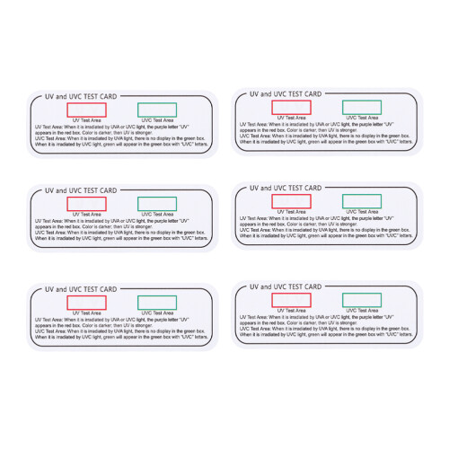 24 Pcs 3 In 1 UV And UVC Test Cards For Intensity Light Identification