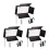 3Pcs LED Light Panel Video Lighting Kit For Photography With 5