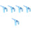 5Pcs Handheld Bead Suction Cleaner Sky-Blue ABS Vacuum Tool 6