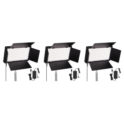 3Pcs LED Light Panel Video Lighting Kit For Photography With 2