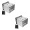 2 Sets 3.5 Inch Hard Drive Bracket 5-Layer Cage Guide Rail 6