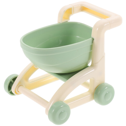5Pcs Mini Shopping Cart Model Simulation Doll Trolley Storage Basket