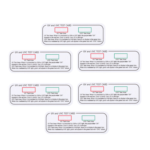 24 Pcs 3 In 1 UV And UVC Test Cards For Intensity Light Identification 2