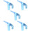 5Pcs Handheld Bead Suction Cleaner Sky-Blue ABS Vacuum Tool 10