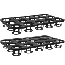 4Pcs Black Sprouter Tray Set Durable PP Material for Planting Use