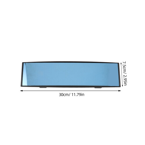 2Pcs Panoramic Car Rearview Mirror Wide Angle Clear Plastic Glass 1