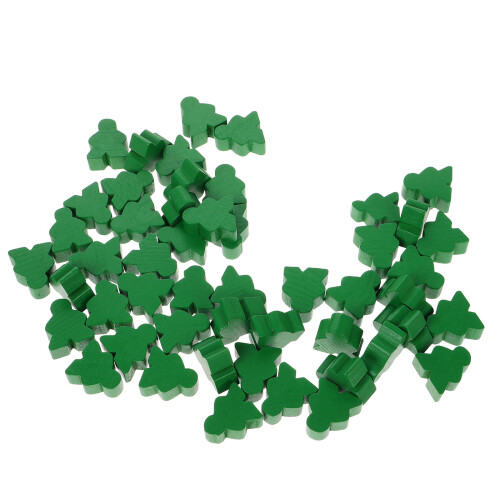100 Pcs Wood Chess Pieces For Board Game Tabletop Accessory