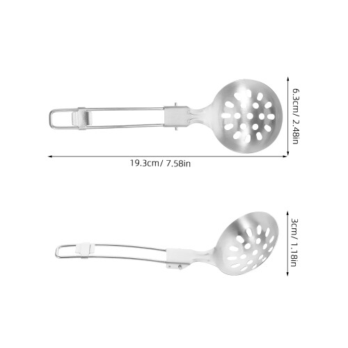 Camping Besteck Klappbar Silber Vielseitiger Löffel 2