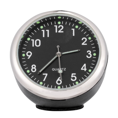 2Pcs Black Luminous Quartz Car Dashboard Clock