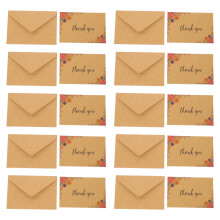 40Pcs Kraft Thank You Cards Brown Multi-Use Memo Cards for Greeting