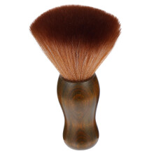 Barber Neck Brush with Ergonomic Wooden Handle for Quick Hair Removal and Salon Hair Cutting Cleaning