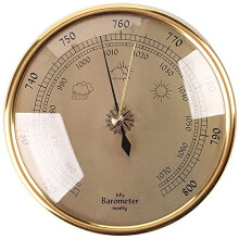 Precision Aneroid Barometer 1070hPa Wall Mounted Weather Station with Resolution Round Dial