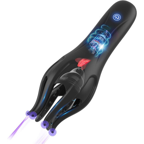 Male Erectile Dysfunction Device with Ergonomic Grip, Waterproof USB Rechargeable Penile Health Tool