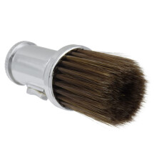 Hair Removal Brush with Silver Dense Bristles for Barber Neck Duster and Professional Salon Cleaning