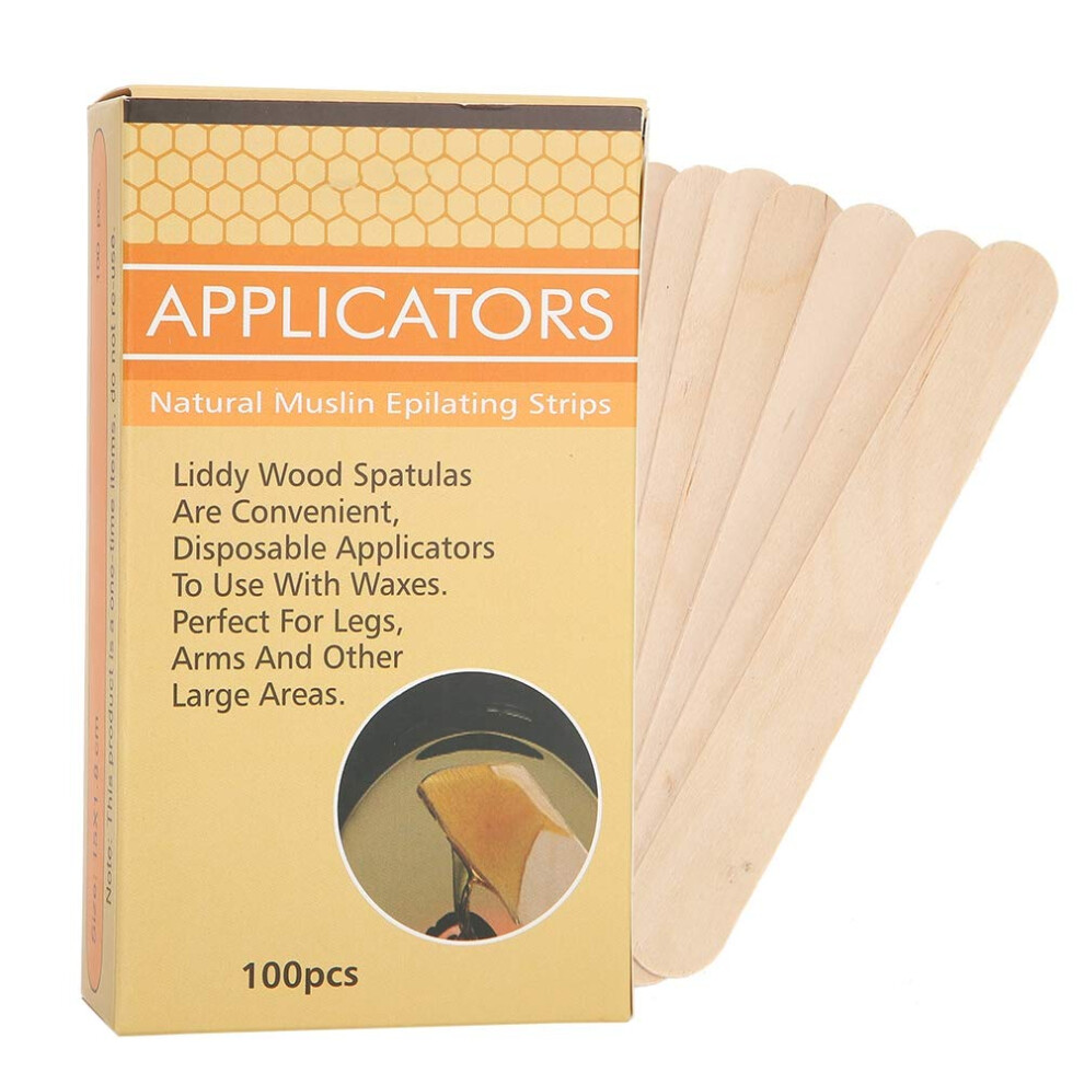 Waxing Sticks 100pcs Wooden Disposable Applicators for Body Hair Removal MultiArea Use