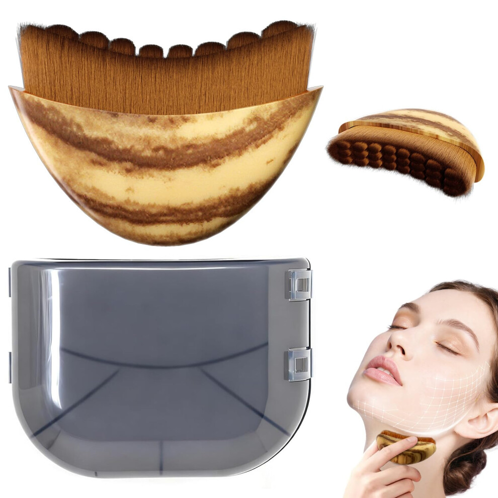 Lymphatic Drainage Face Brush and Facial Sculpting Massager for Jawline, Neck, Puffiness Reduction