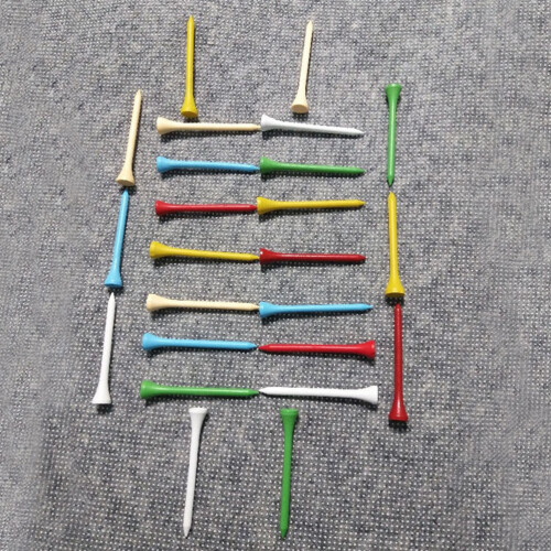 100Pièces Tees Simples En Bois Vert Protection Golf 1