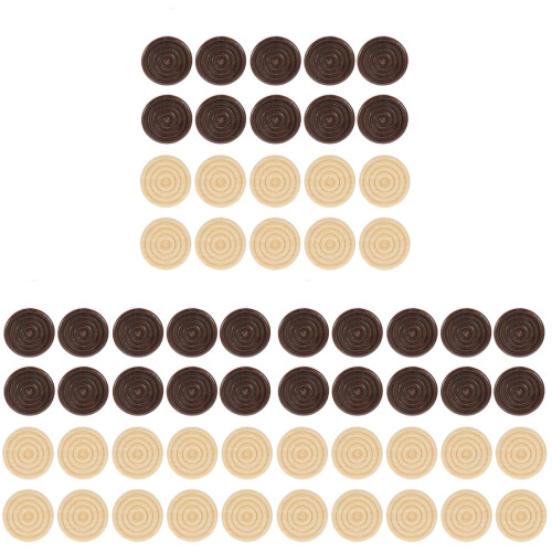 288Pièces Accessoires Backgammon Bois Rond Pour Enfants 2