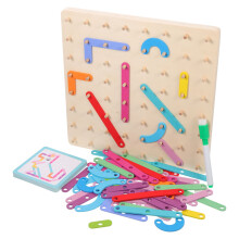 Lot De Géoplan En Bois Jeu Éducatif De Pour Enfants