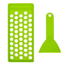 2Pièces Kit Créatif Baume À Lèvres Vert 50 Trous Plateau Avec Spatule
