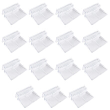 15Pièces Étagères Support Aquarium Clips Acryliques Incolores