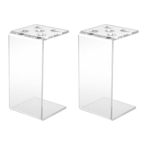 2Pièces Boîte Rangement Ciseaux Transparent Salon Accessoires 1