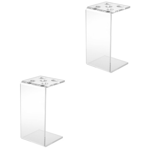 2Pièces Boîte Rangement Ciseaux Transparent Salon Accessoires 2