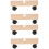 4Pièces Accessoires Base Paravent Beige Résistante 6