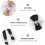 4Pièces Strap De Masque Avec Réglable En Métal Noir 3