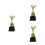 3Pièces Trophées Dorés Enfants Compétitions Reconnaissance 5