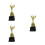 3Pièces Trophées Dorés Enfants Compétitions Reconnaissance 6