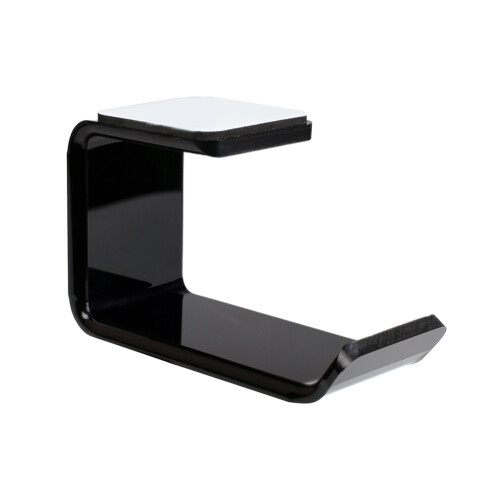 2Pcs Black Headset Holder Durable Headphone Hanger Space-Saving Rack