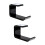 2Pcs Black Headset Holder Durable Headphone Hanger Space-Saving Rack 7