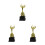 3Pièces Trophées Dorés Enfants Compétitions Reconnaissance 4