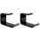 2Pcs Black Headset Holder Durable Headphone Hanger Space-Saving Rack 2