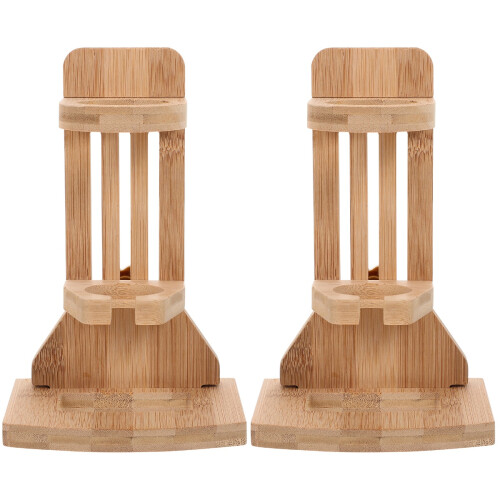 2Pcs Adjustable Rabbit Bottle Holder Khaki Decorative Pet Stand 1