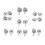 3Sets Silver Battery Spring Contact Plate Metal Replacement for Remote 3