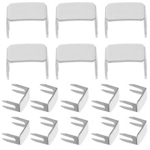 60 Pcs Metal Zipper Stoppers Retainers For Jackets Bags Silver